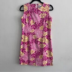 LILLY PULITZER SLEEVELESS DRESS, SIZE 4, PINKS, YELLOW, WHITE AND ORANGE